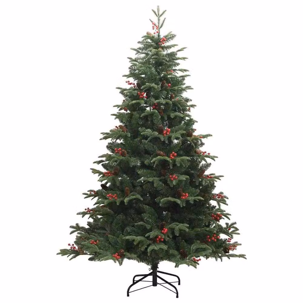 Berkfield Home Artificial Green Christmas Tree with 300 LEDs and Stand, Height: 240 cm – 3