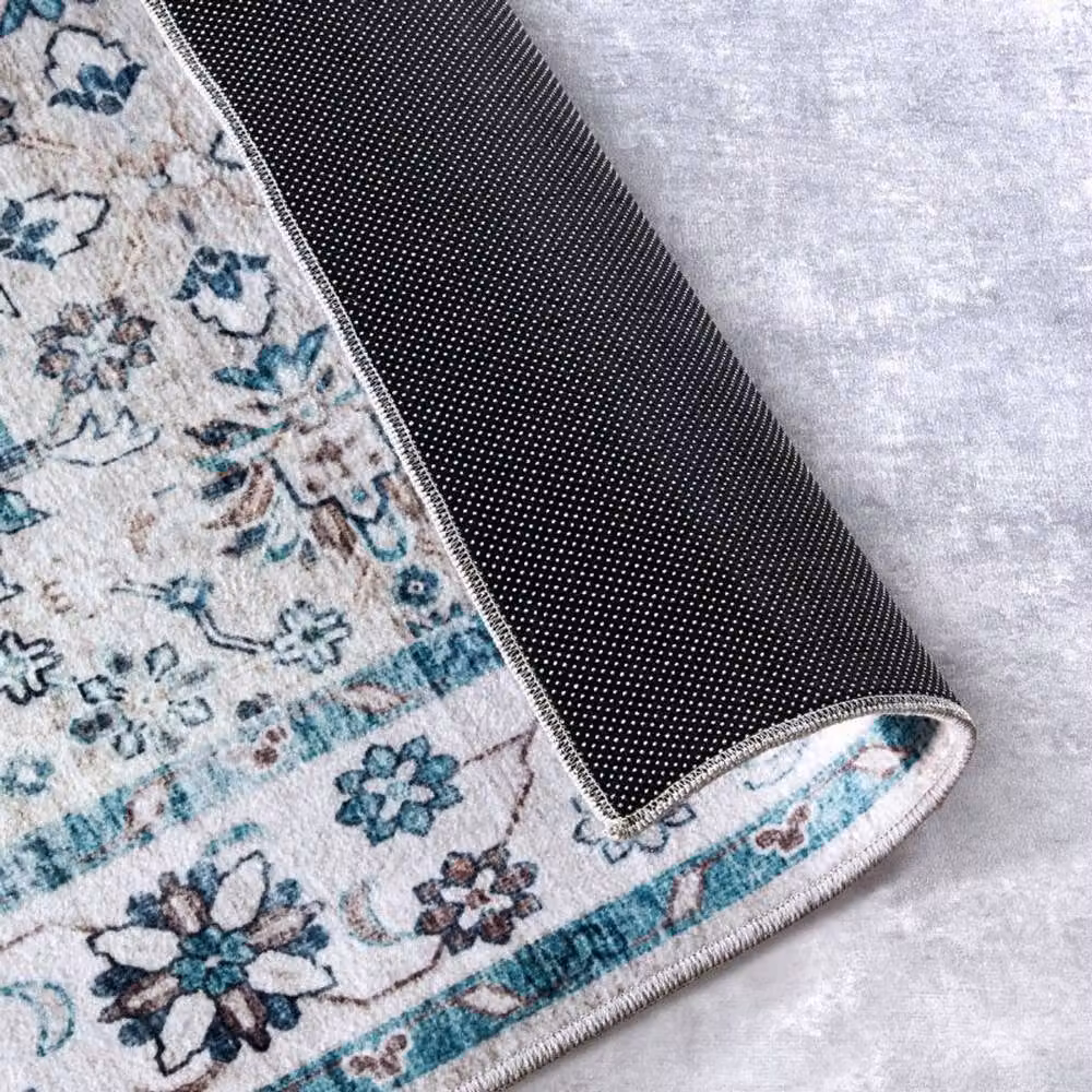 THE RUGS Saveh Oriental Style Shortpile Polyester Rug in Blue, W: 160 cm, D: 230 cm – 3