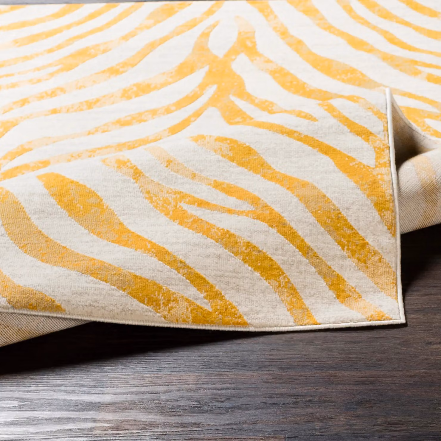 Livabliss Boho Zebra Animal Print Rug in Grey, Beige and Yellow, W: 80 cm, L: 220 cm – 2
