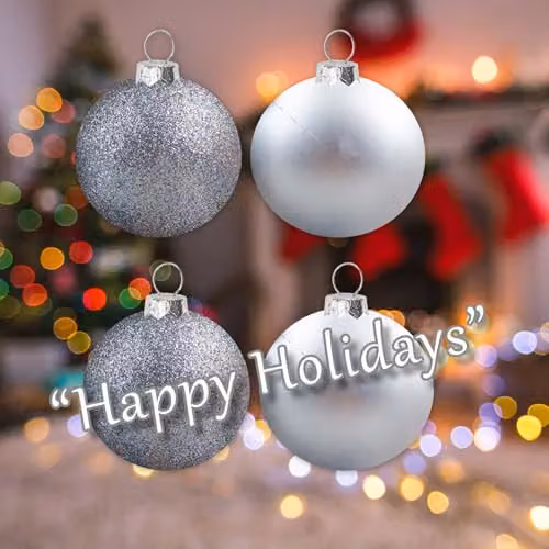 VFM e-Store Silver Christmas Bauble Hanging Tree Ornaments, Pack of 4, 7cm – 5