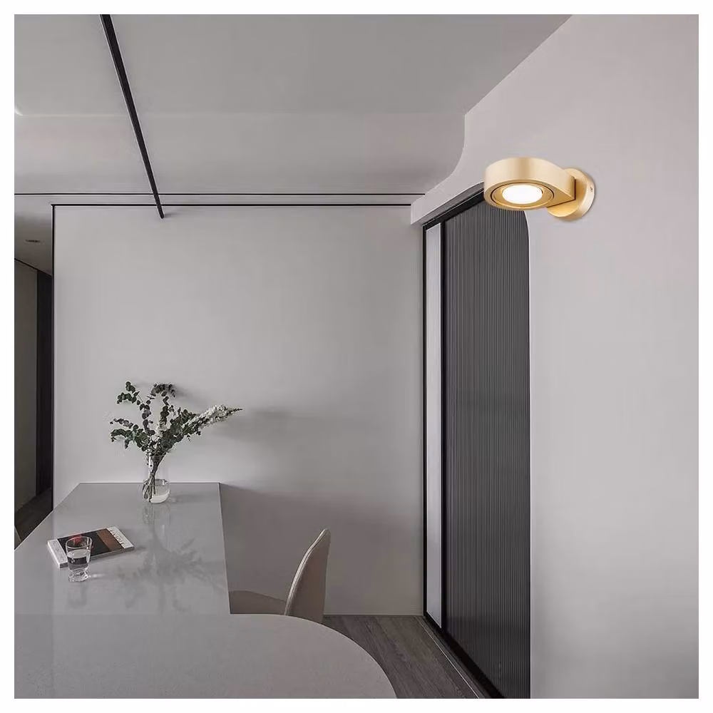 Netlighting Lotus Adjustable Up and Down Gold Wall Lamp with GX53 LED Bulb – 2