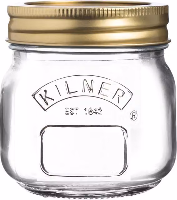 Kilner Transparent Glass Round Screw Top Leakproof Jar, 250ml