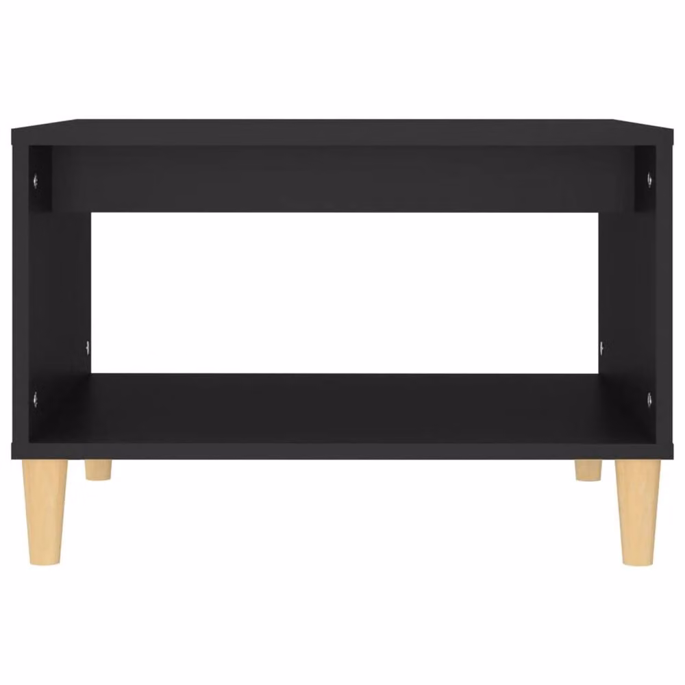 Berkfield Home Modern Black Coffee Table in Engineered Wood, W: 60 cm, D: 50 cm, H: 40 cm – 4