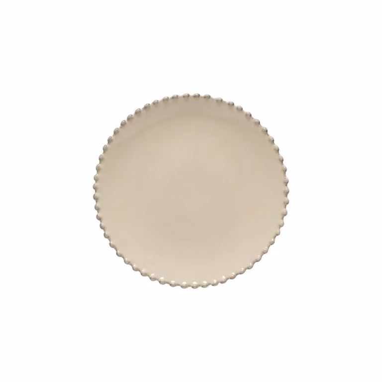 Costa Nova Pearl Cream and Beige Stoneware Salad and Dessert Plate