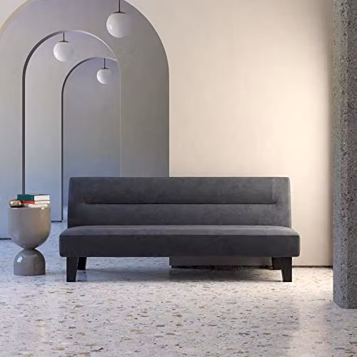 DHP Furniture Kebo Grey Velvet Sofabed, D/W/H: 81 x 175 x 73 cm – 4