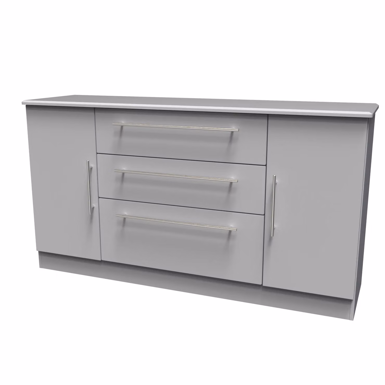 Ready Assembled 2 U Carlton Grey 2 Door 3 Drawer Wide Unit – 2