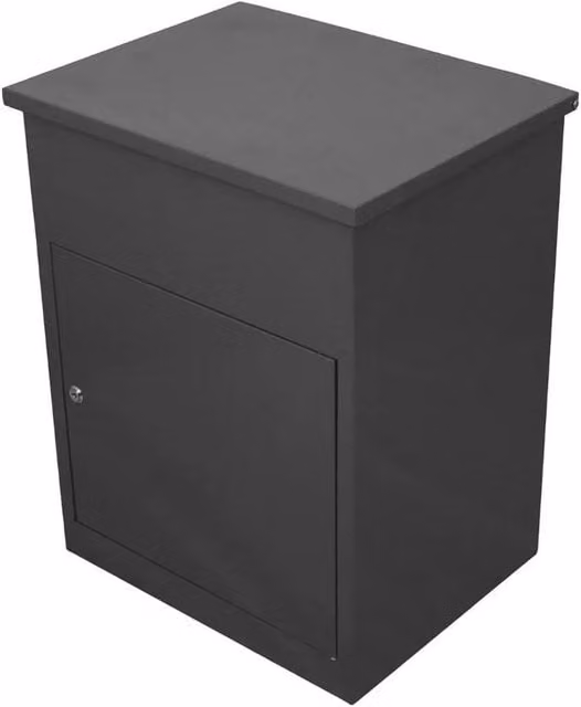 Monstershop Grey Free Standing Galvanised Steel Parcel Post Box – 1