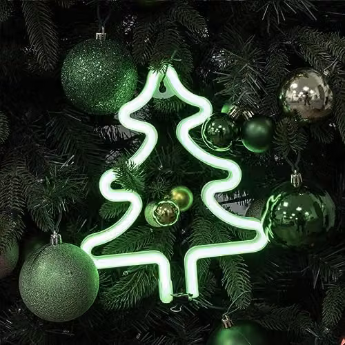 The Christmas Workshop LED Neon Christmas Tree Indoor Light Up Decoration in Green – 5