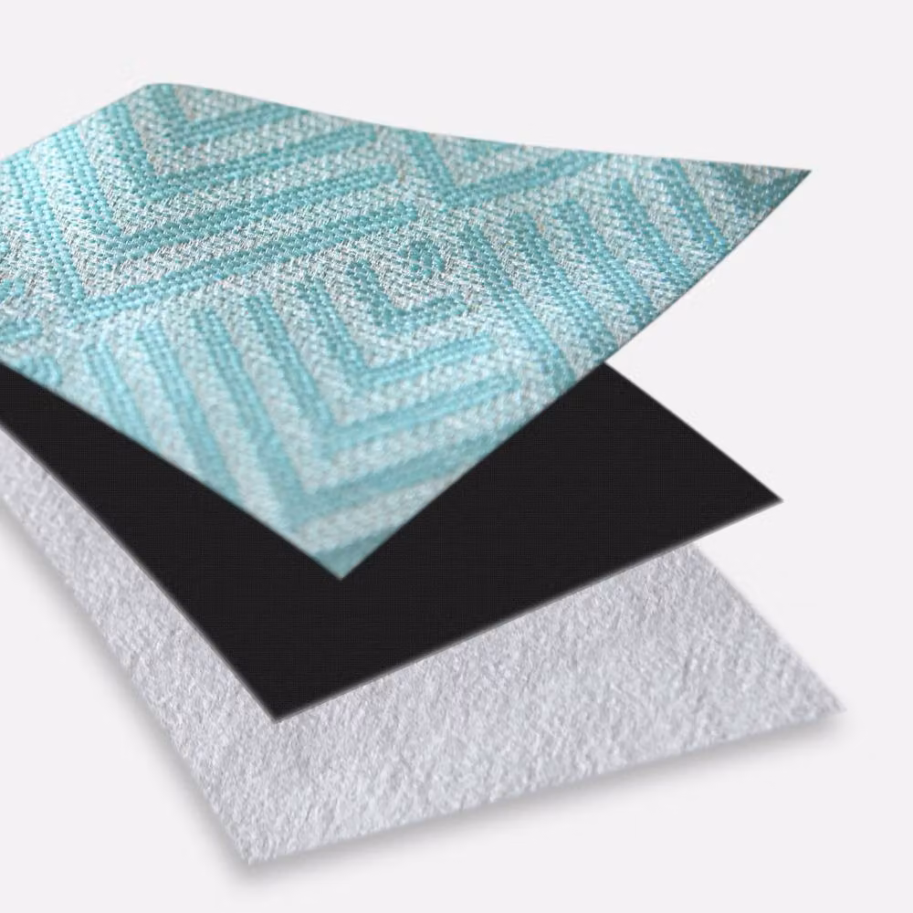 New Edge Blinds Amaranth Geometric Eyelet Curtains in Duckegg Blue, Width: 168 cm, Drop: 229 cm – 2