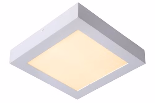 Lucide Brice Square Dimmable LED Flush Ceiling Light for Bathrooms, White – 1