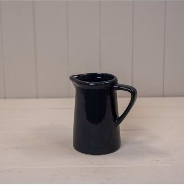 KDMD Medium Midnight Blue Ceramic Tabletop Vase in Dark Blue
