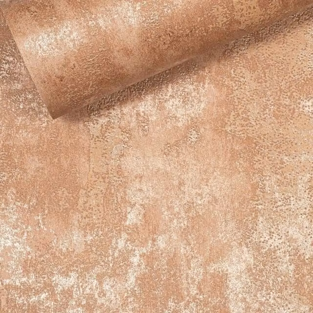 Arthouse Minerals Stone Texture Plain Rust Copper Metallic Vinyl Wallpaper in Grey