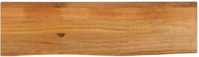 Berkfield Home Table Top Live Edge Solid Mango Wood in Brown, W: 120 cm, D: 20 cm, H: 2.5 cm