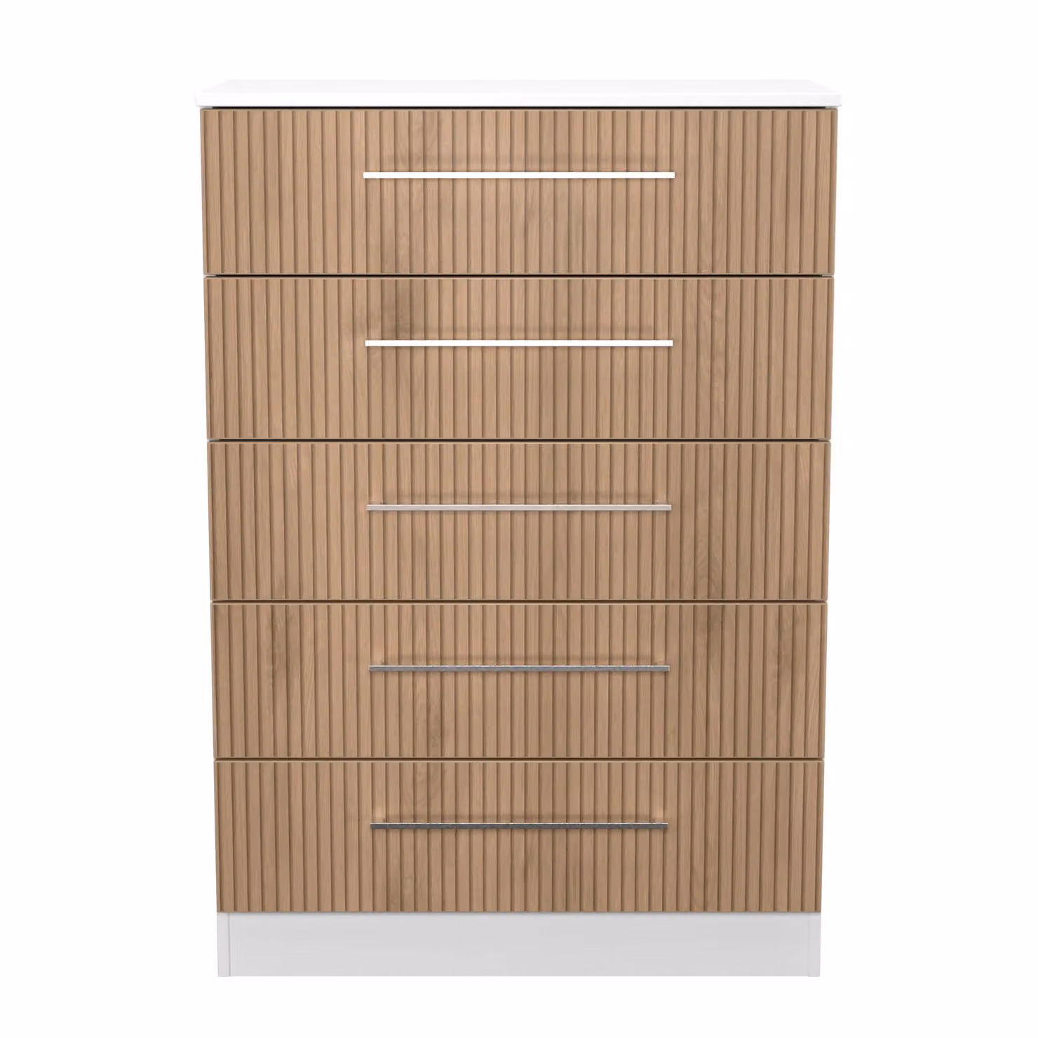 Ready Assembled 2 U Gloucester 5 Drawer Chest in White