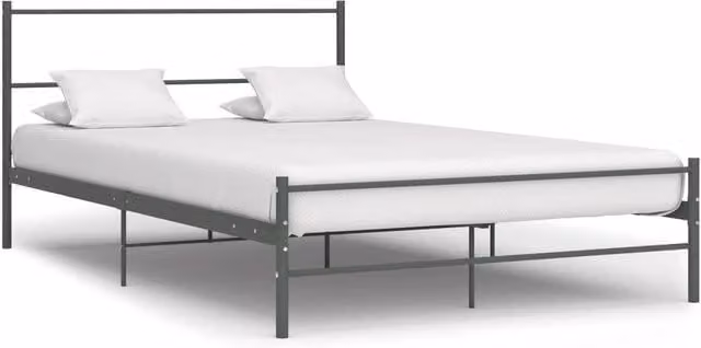 Berkfield Home Grey Metal Bed Frame W: 120 cm, D: 200 cm – 1