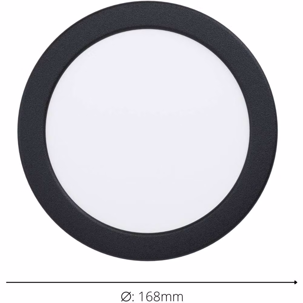 Loops Modern Black LED Ceiling Light with Glass and Metal Semi Flush Design – 3