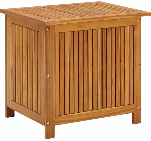 Berkfield Home Garden Storage Box in Brown Solid Acacia Wood W/D/H: 60 x 50 x 58 cm
