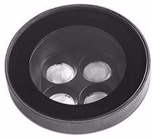Faro Tras Round LED Recessed Outdoor Ground Light, Black, 4W, 3000K, IP67