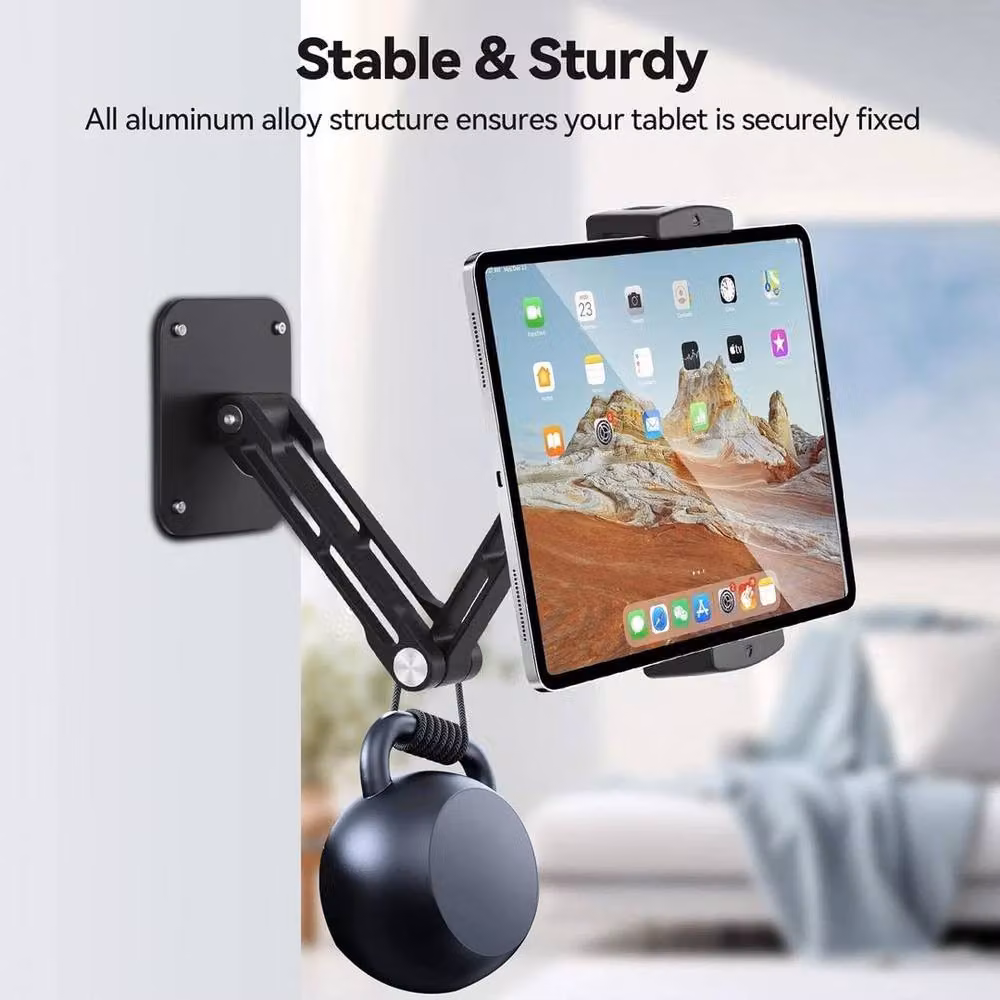 NESTLUNE Aluminium Tablet and iPad Wall Mount Holder in Black – 2