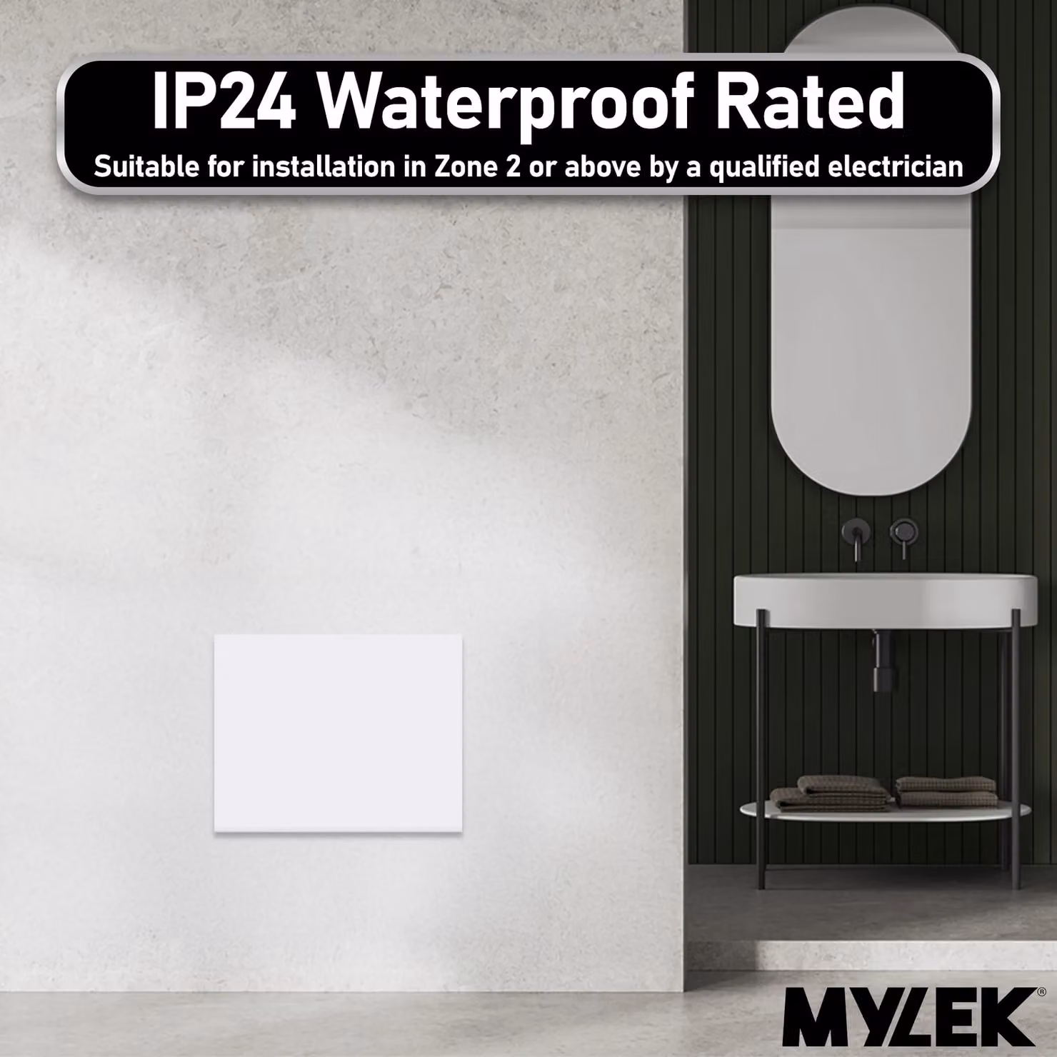 MYLEK Ultra Slim 500W Electric Panel Convector Heater with 24/7 Timer and Thermostat, White – 5