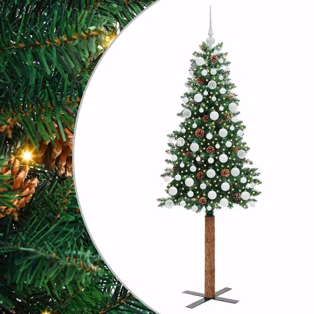Berkfield Home Elegant Slim Green Christmas Tree, Height: 180 cm – 3