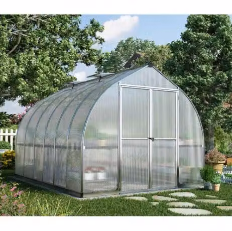 Palram Bella Polycarbonate Greenhouse in Silver, W: 244 cm, H: 219 cm – 3