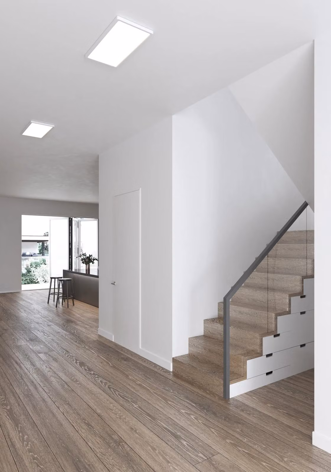 Nordlux Harlow LED Ceiling Light, White Plastic, IP54, 2700K Warm White, Dimmable – 2