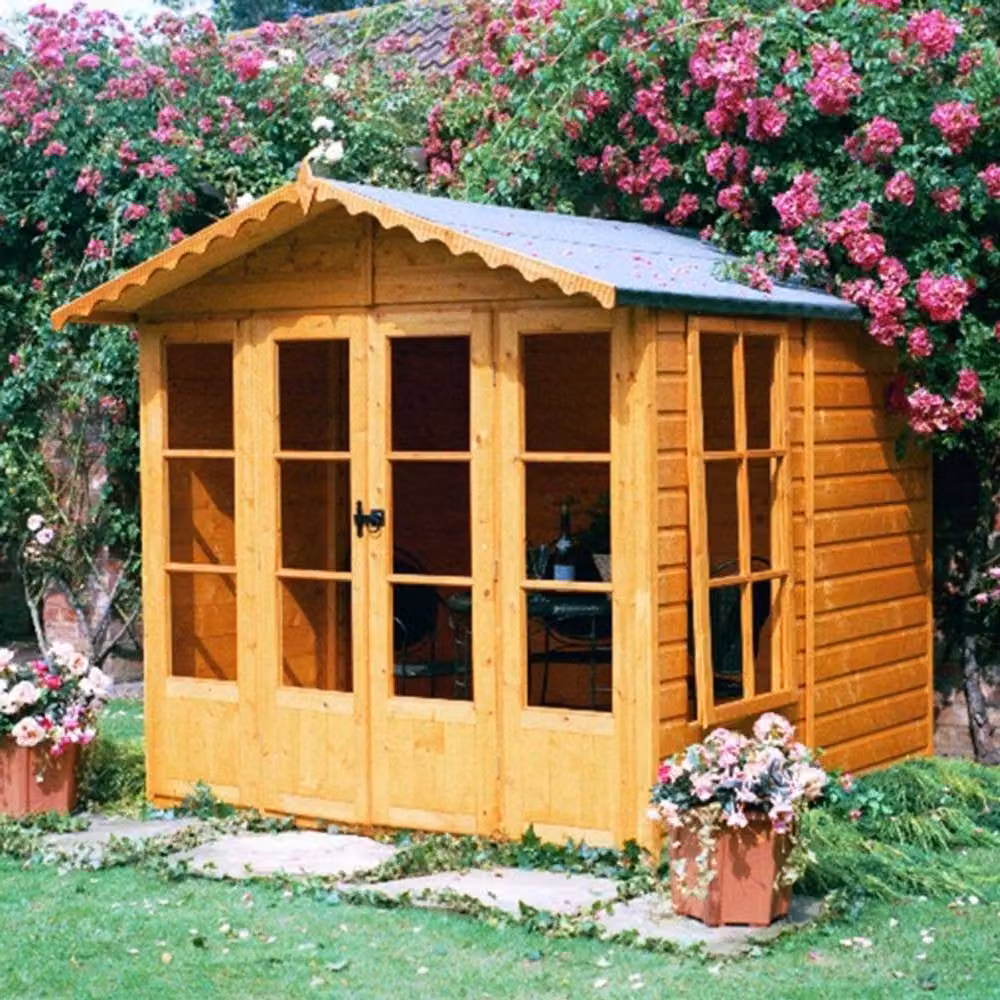 Shires Kensington Shiplap Summerhouse Garden Sun Room in Brown – 2