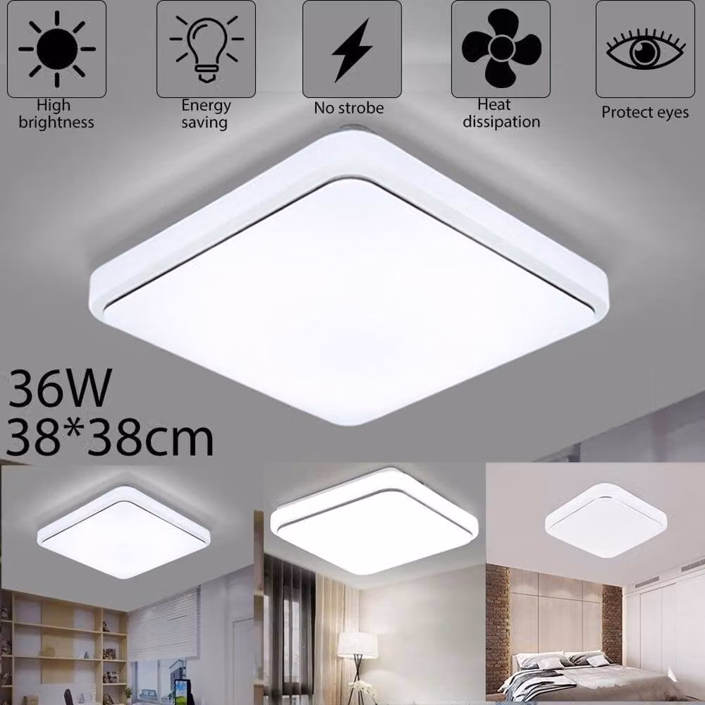 VOGREX Square LED Ceiling Downlight in White – 2