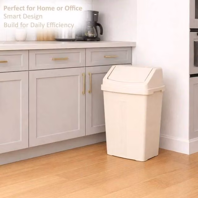 EONLION Beige Plastic Swing Bin, Height: 100 cm