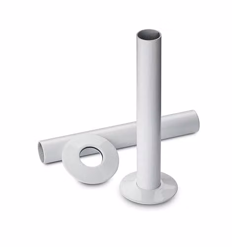 Terma Pipe Sleeving and Metal Collar Set, White, 130 mm