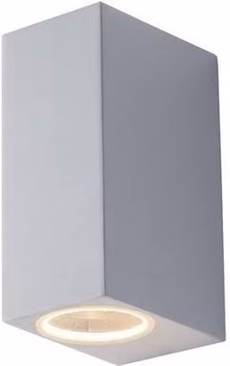 Netlighting QUBO White Outdoor 2 Light Up Down Wall Light IP54 W/D/H: 15.1 x 9.3 x 6.7 cm – 1