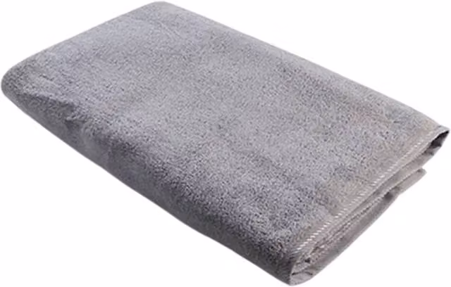 ARTG Quick-Drying Cotton Terrycloth Bordered Bath Towel in Grey