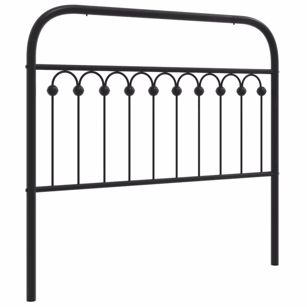 Berkfield Home Classic Metal Headboard in Black, Width: 107 cm – 2