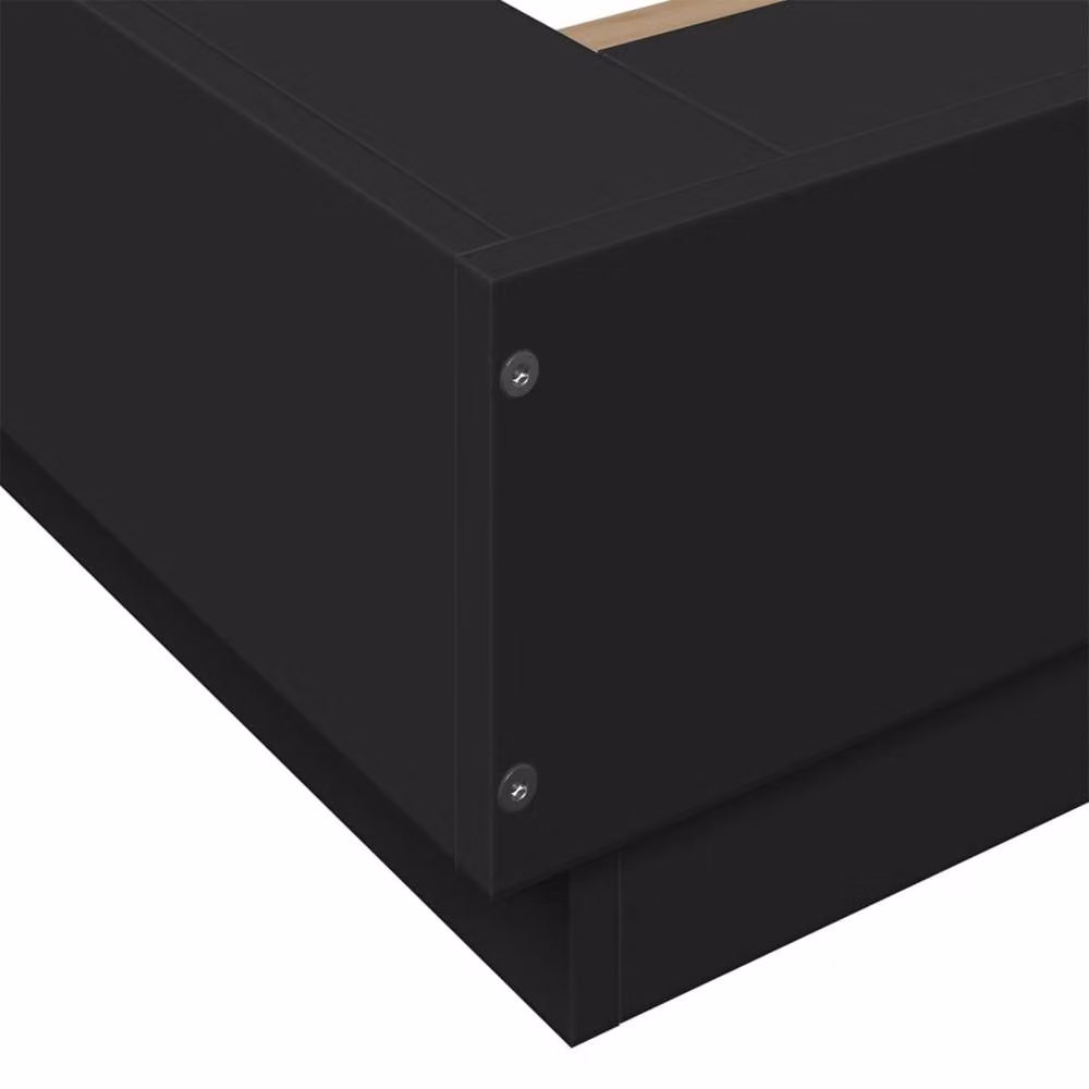 Berkfield Home Small Single Bed Frame in Black, W: 75 cm, L: 190 cm – 4