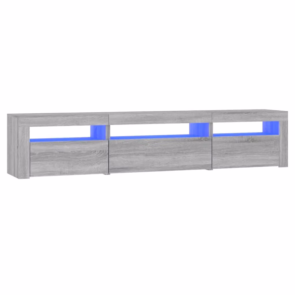 Berkfield Home Modern TV Cabinet with LED Lights in Grey Sonoma, W: 195 cm, D: 40 cm, H: 40 cm – 2
