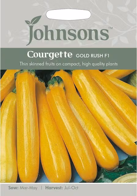 Johnsons Gold Rush F1 Courgette Yellow Vegetable Seeds
