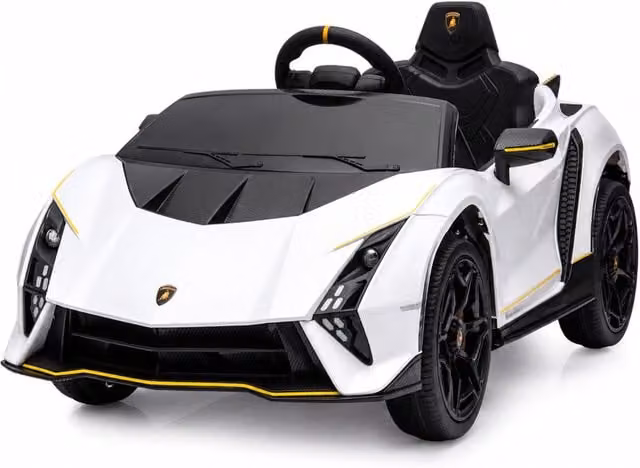 Alivio 12V Electric Lamborghini Ride On Car for Kids in White