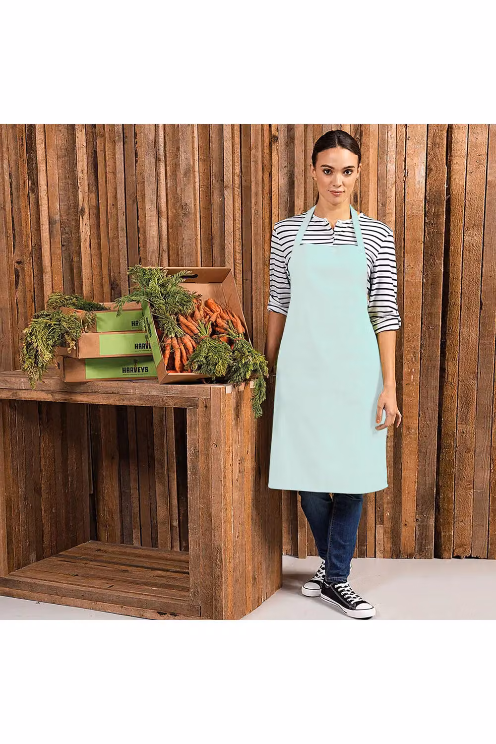 Premier Colours Poly Cotton Bib Apron in Aqua Blue/Turquoise – 2