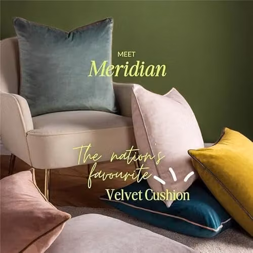 furn Meridian Velvet Square Cushion in Beige, W/D/H: 55 x 55 x 55 cm – 3