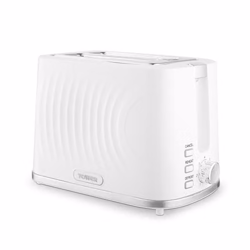 Tower Sonar 2-Slice Toaster, 900W, White