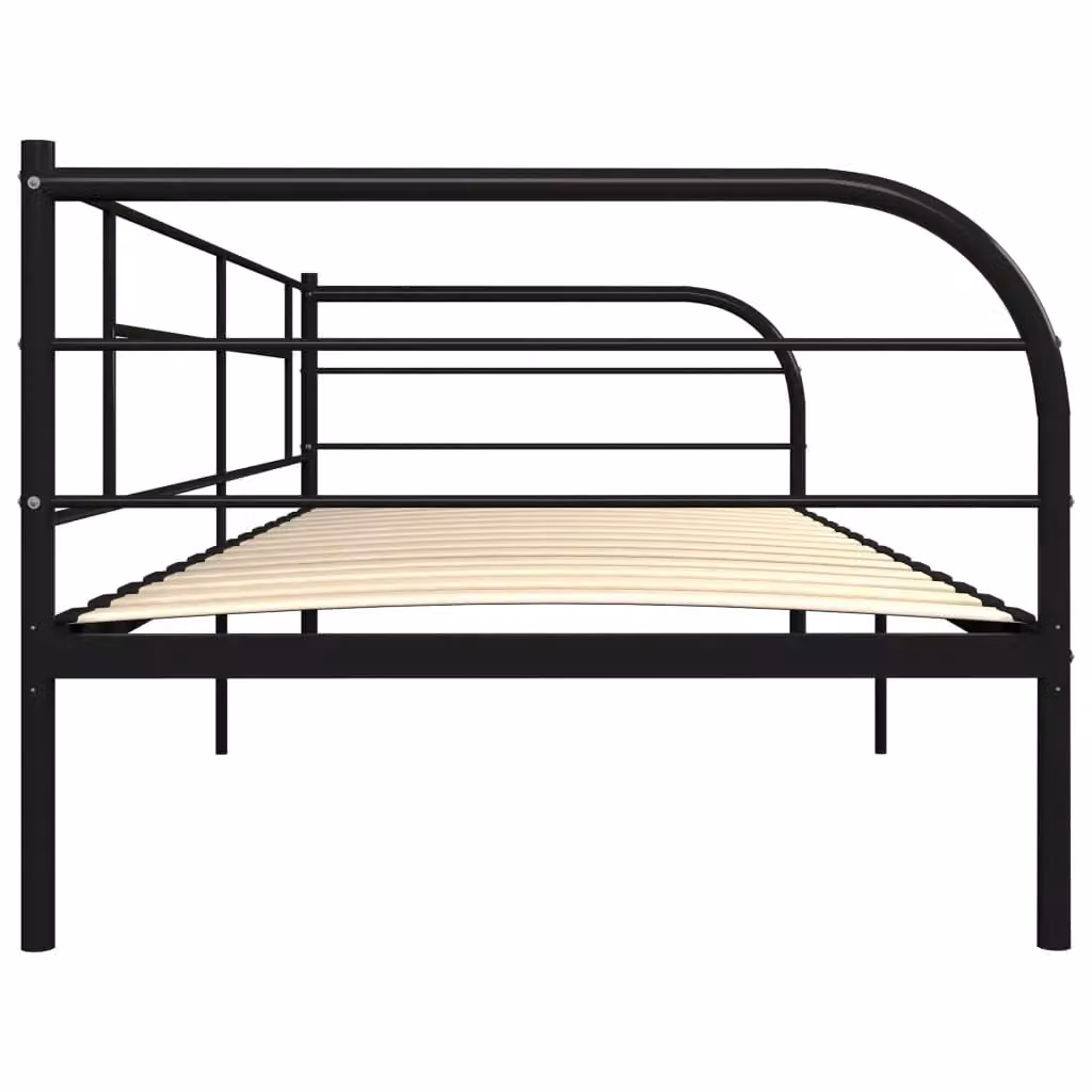 Berkfield Home Black Metal Daybed Frame W: 90 cm, D: 200 cm – 2