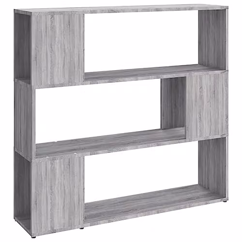 vidaXL Book Cabinet and Room Divider in Grey Sonoma, W: 100 cm, D: 24 cm, H: 94 cm – 1