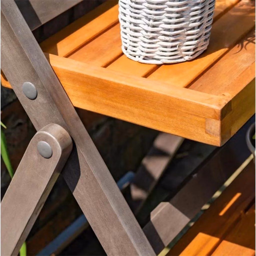 Cheshire Hardwood Small Rustic Plant Ladder in Brown – 3