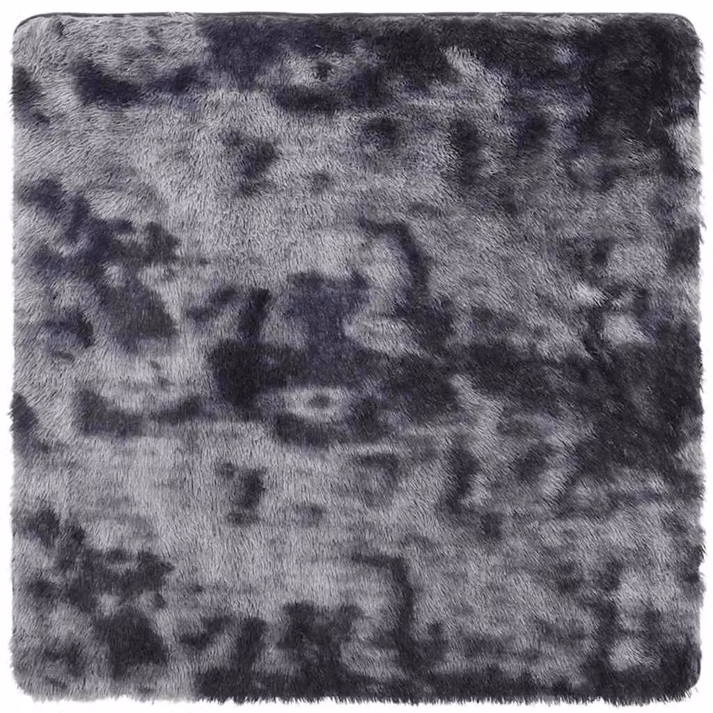 Berkfield Home NAVARRA Shaggy High Pile Rug, Dark Grey, W/D/H: 240 x 240 x 1 cm – 2