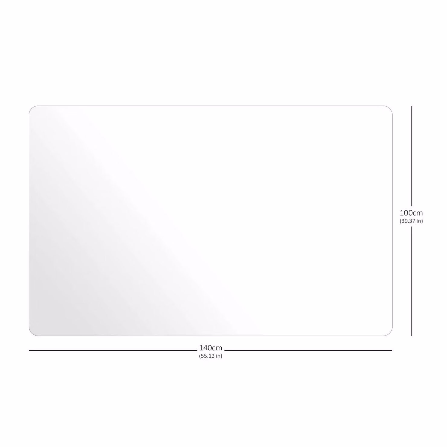 Nicoman Clear Waterproof Non-Slip PVC Desk Pad Protector Mat, W: 140 cm, D: 100 cm – 2