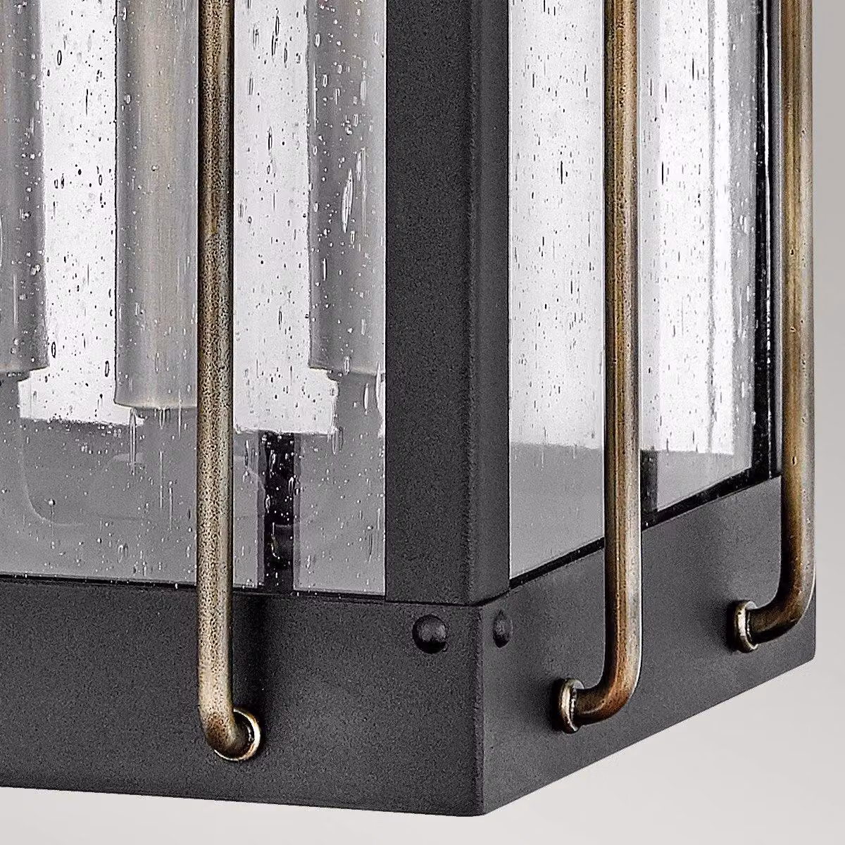 Netlighting Hinkley Fitzgerald Outdoor Wall Lantern in Textured Black and Burnished Bronze with IP44 Rating – 2