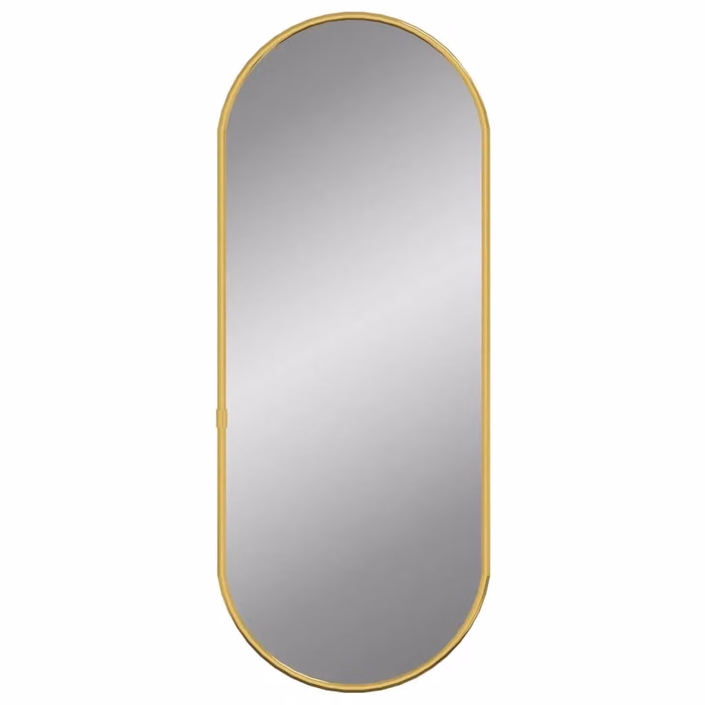 Berkfield Home Oval Gold Wall Mirror W: 50 cm, H: 20 cm – 1