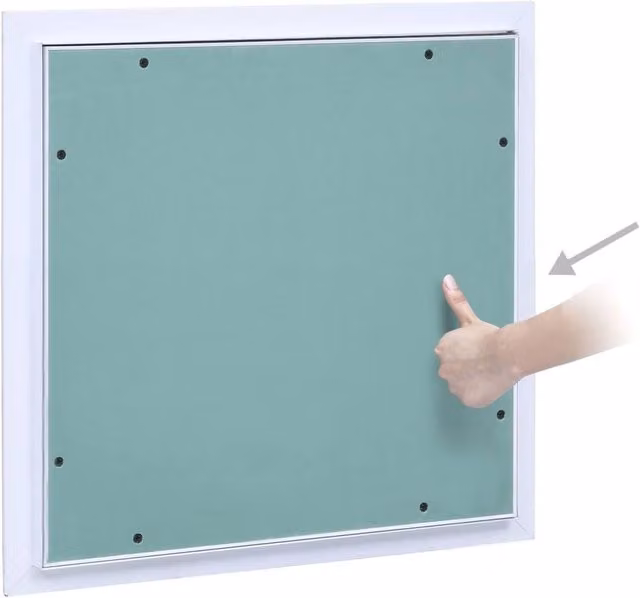 Berkfield Home Green Access Panel with Aluminium Frame and Plasterboard, W: 20 cm, H: 20 cm