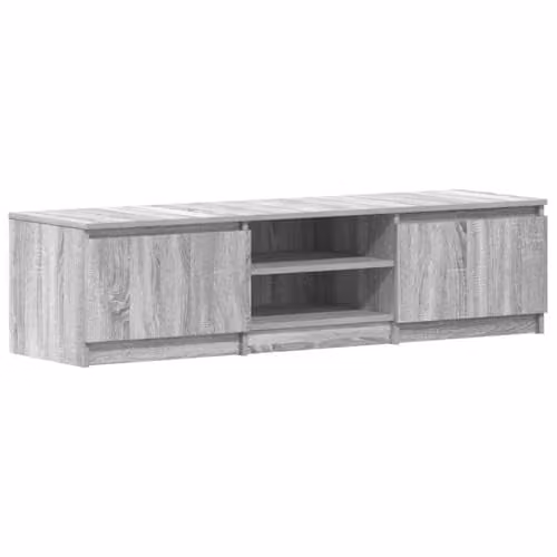 vidaXL Modern Grey TV Cabinet in Engineered Wood W/D/H: 140 x 40 x 35.5 cm